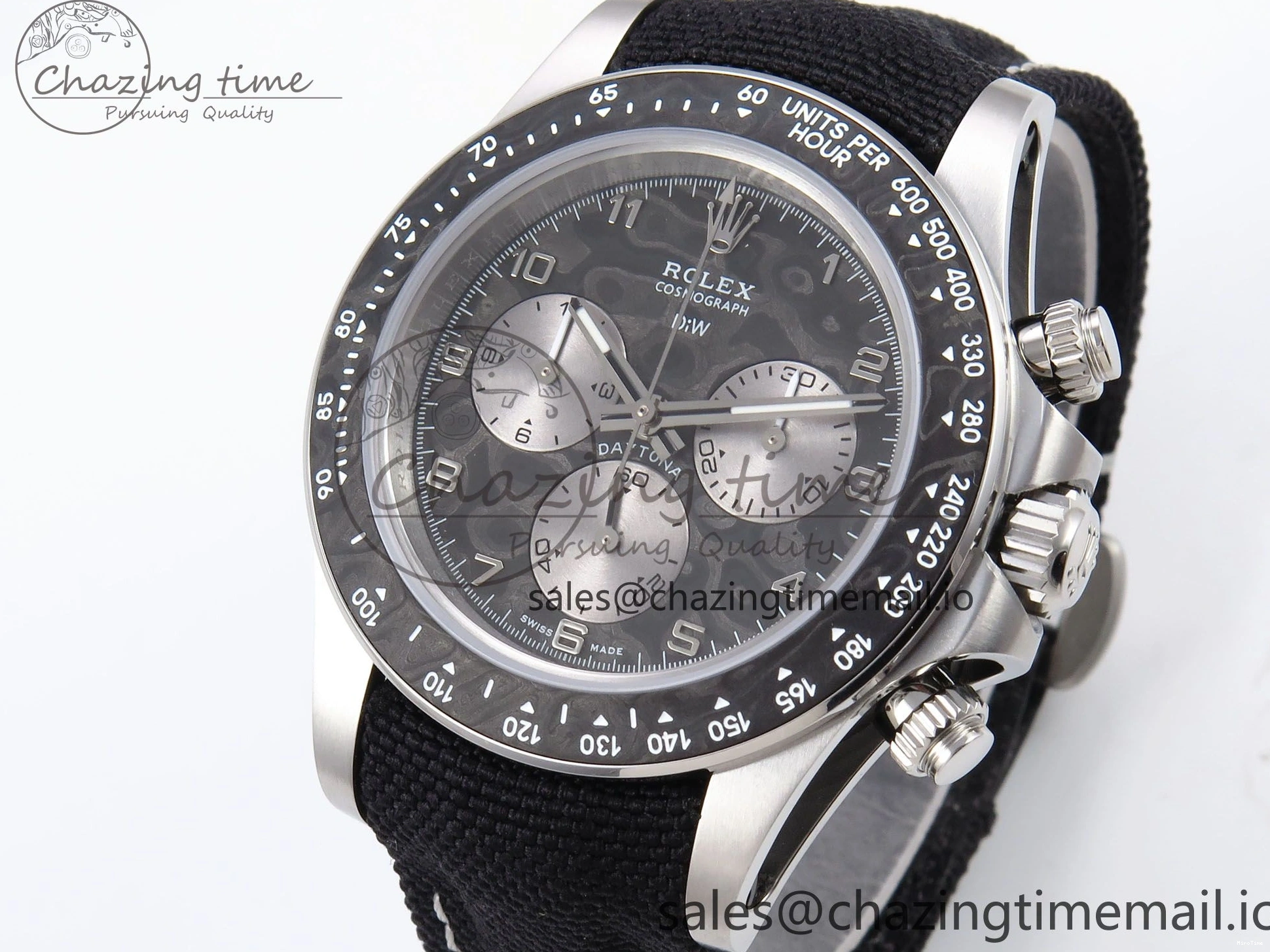 MiroTime 0321 Daytona EXCEPTIONAL-1 DIWF Best Edition Gray Dial on Black Nylon Strap SH Vibrant 1010